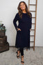 Merinda Lace Detail Dress Navy