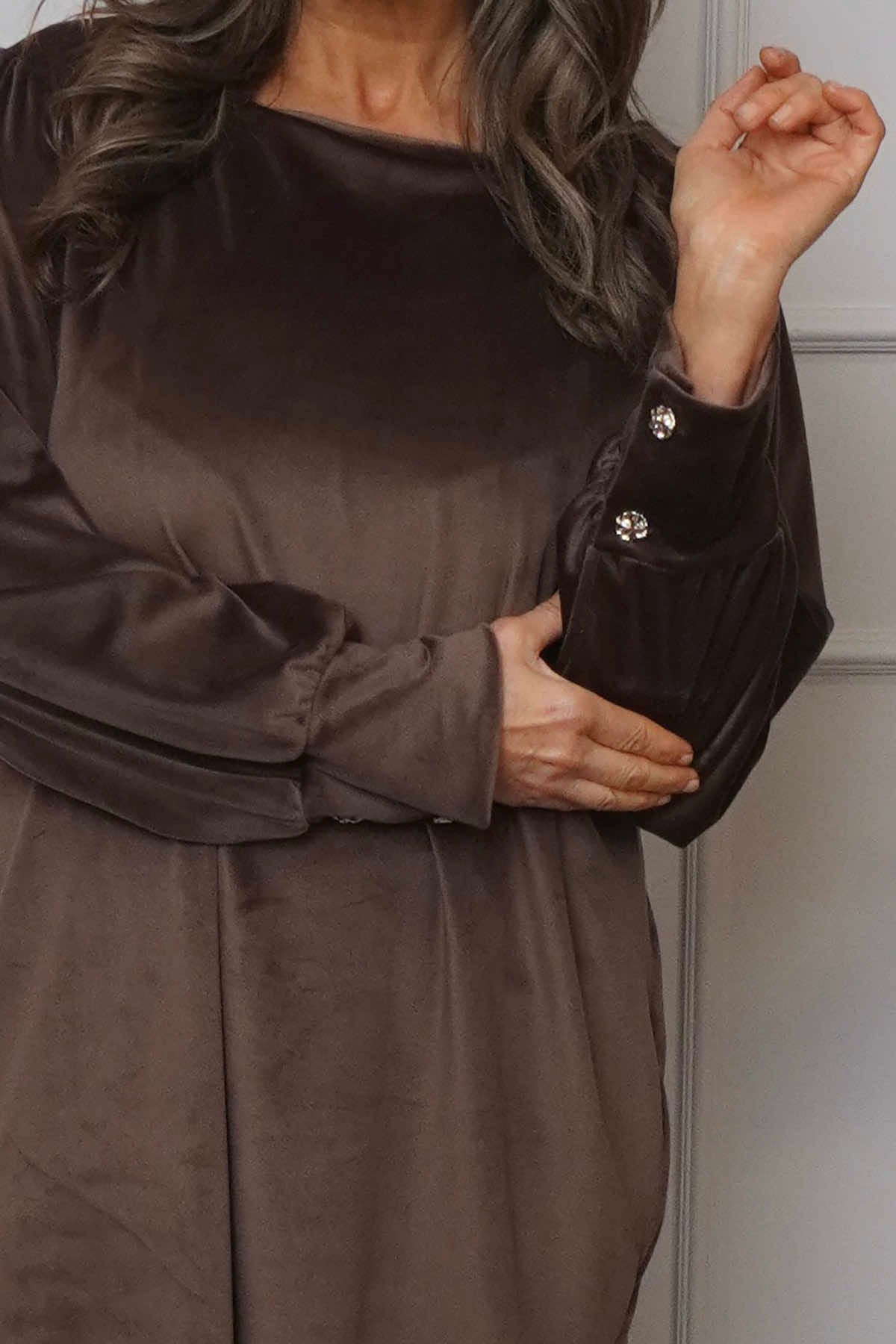 Zannah Button Back Tunic Cocoa
