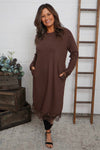 Merinda Lace Detail Dress Cocoa