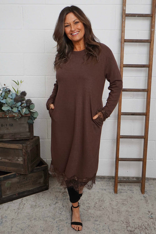Cocoa Merinda Lace Detail Dress | Made In Italy
