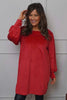 Zannah Button Back Tunic Red