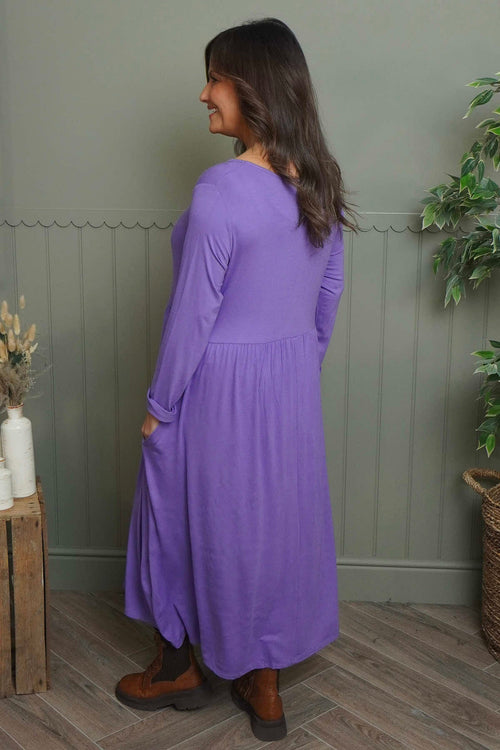 Lilac Kylie Long Sleeve Dress | Made In Italy | Kit and Kaboodal Lilac Kylie Long Sleeve Dress | Made In Italy | Kit and Kaboodal
