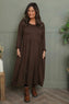 Kylie Long Sleeve Dress Cocoa
