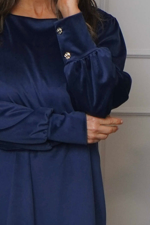 Zannah Button Back Tunic Navy - Image 3