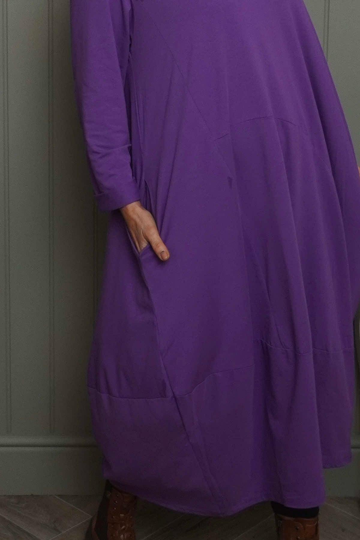 Edie Cotton Dress Purple