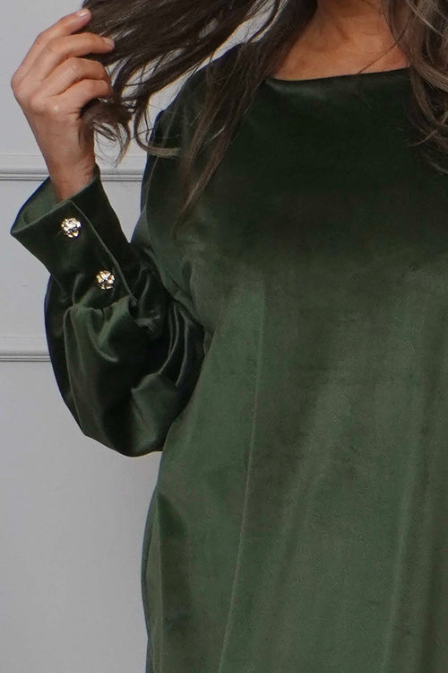 Zannah Button Back Tunic Khaki - Image 3