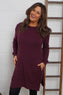 Elisa Pocket Knitted Tunic Burgundy