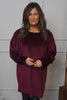Zannah Button Back Tunic Wine