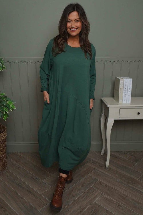 Edie Cotton Dress Green - Image 2