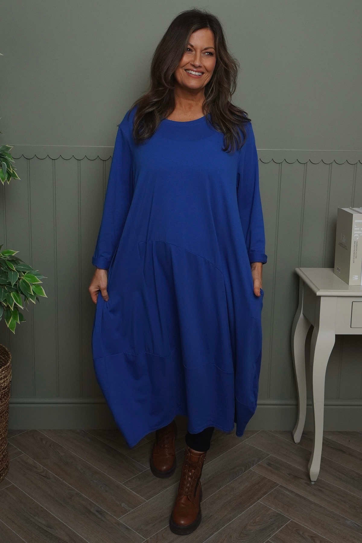 Edie Cotton Dress Cobalt