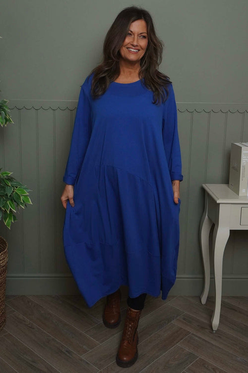Edie Cotton Dress Cobalt - Image 2