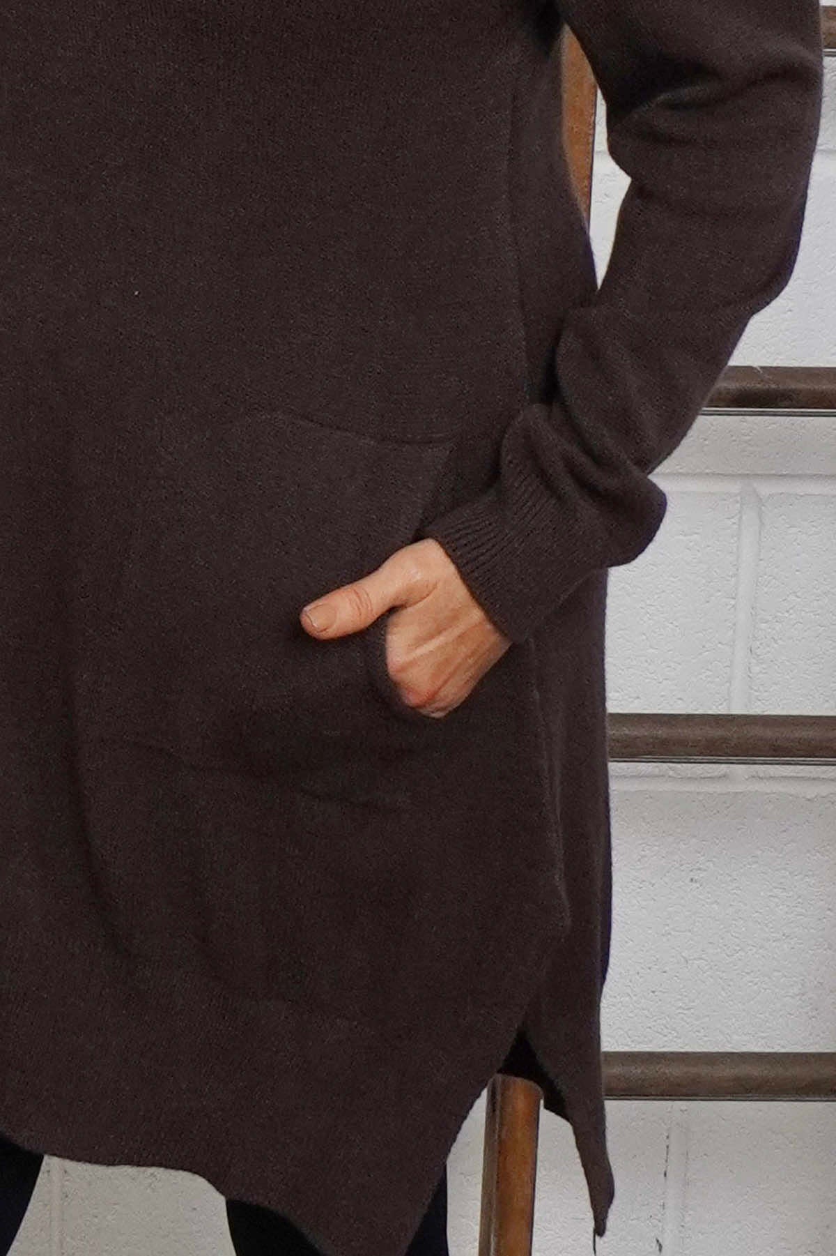 Elisa Pocket Knitted Tunic Cocoa