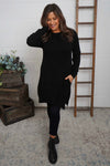 Elisa Pocket Knitted Tunic Black