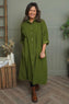 Lecia Needlecord Shirt Dress Olive