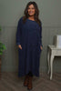 Florina Flower Patch Needlecord Dress Navy