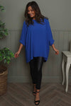 Mairi Pleat Back Top Cobalt