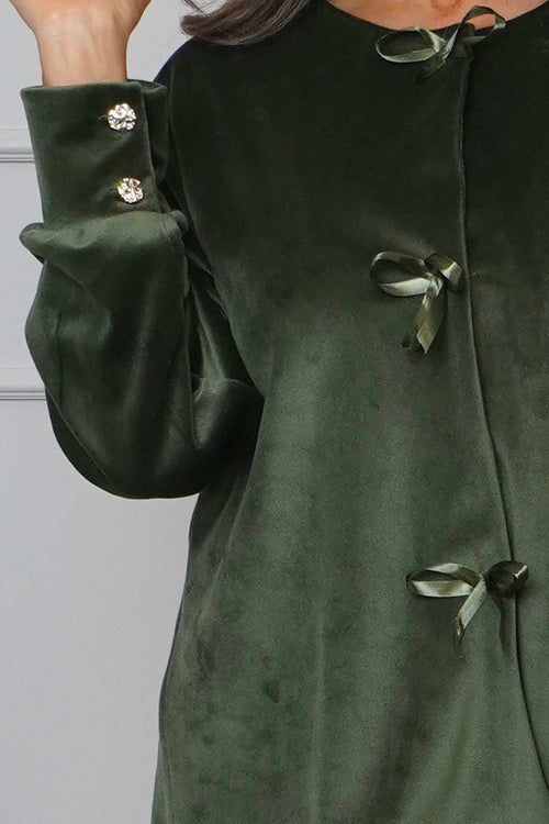 Rhona Bow Front Top Khaki - Image 3