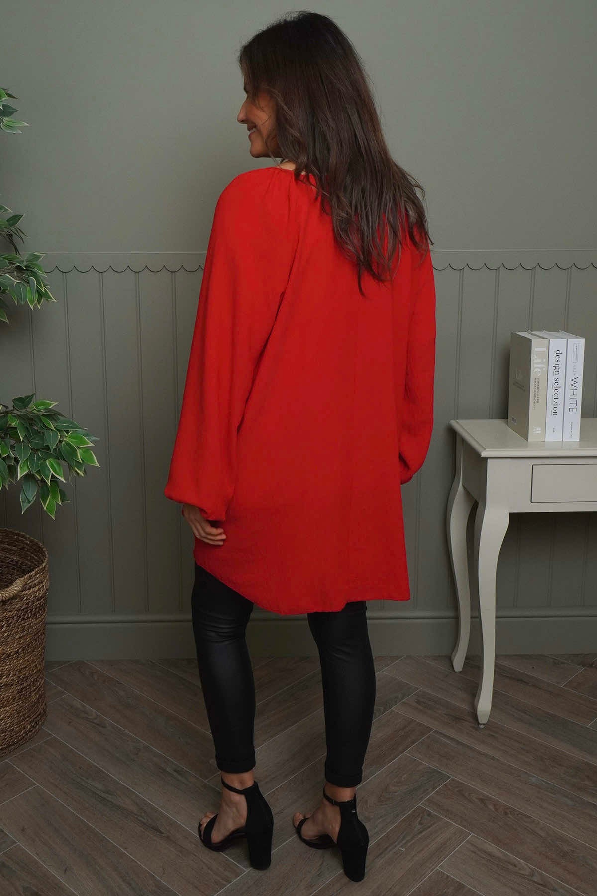 Salina Long Sleeve Top Red