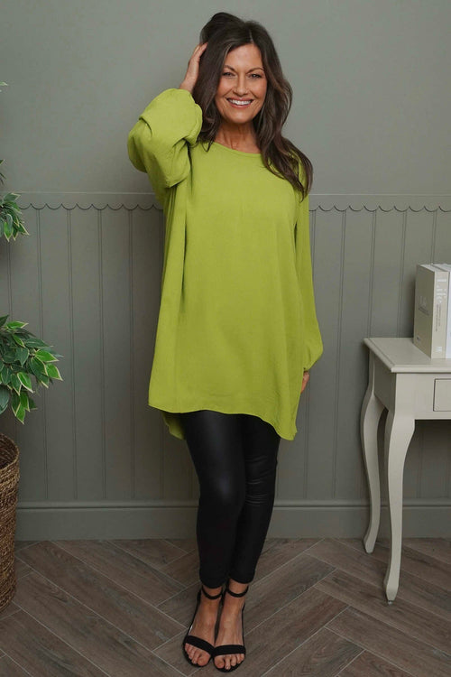 Salina Long Sleeve Top Green - Image 2