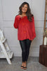 Rhona Bow Front Top Red