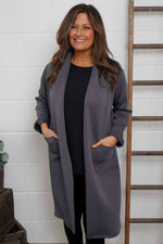 Christabel Jacket Mid Grey Mid Grey - Christabel Jacket Mid Grey