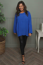 Wynne Pleated Top Cobalt Cobalt - Wynne Pleated Top Cobalt