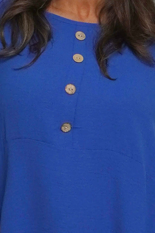 Elianna Button Top Cobalt - Image 3