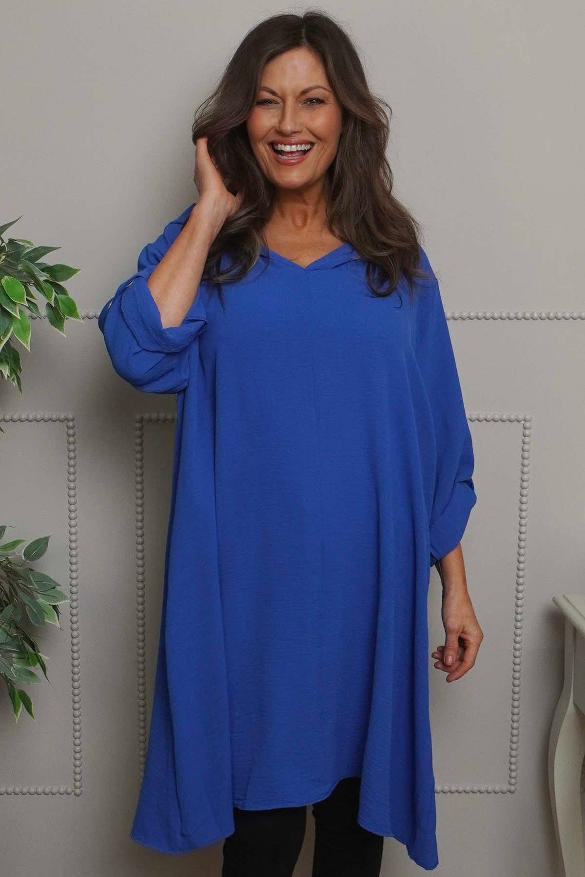 Viviette Hooded Tunic Cobalt