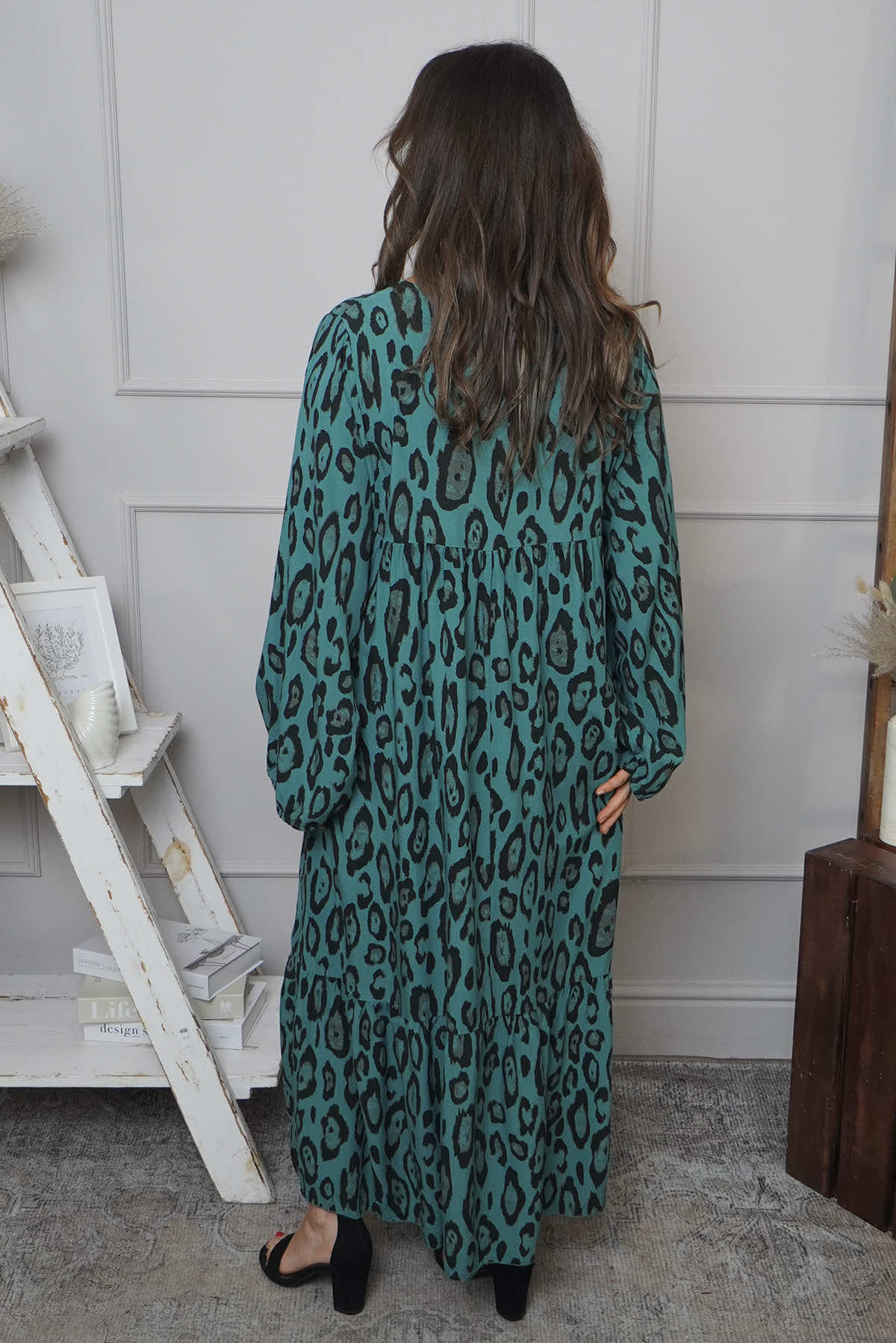 Sage Green Tozi Leopard Print Dress | Made In Italy | Kit and Kaboodal Sage Green Tozi Leopard Print Dress | Made In Italy | Kit and Kaboodal