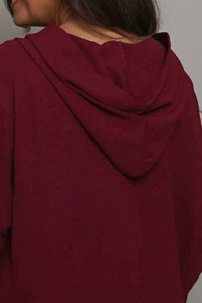 Viviette Hooded Tunic Wine