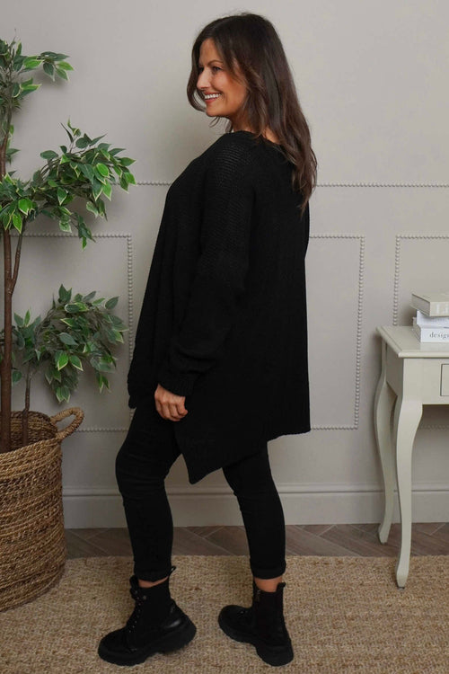 Bo Slouch V-Neck Jumper Black - Image 4