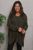 Bo Slouch V-Neck Jumper Khaki