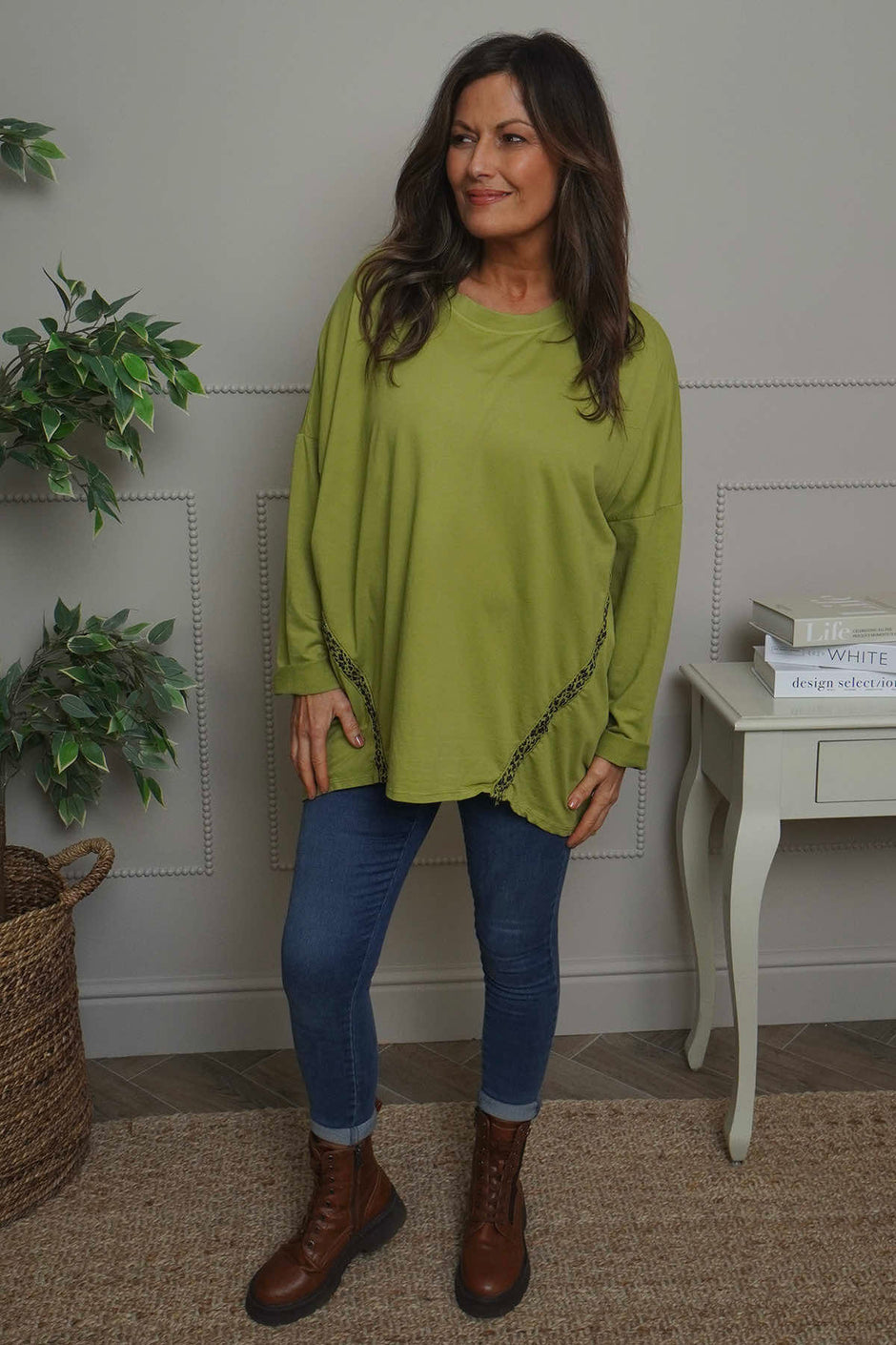 Edwina Cotton Top Green