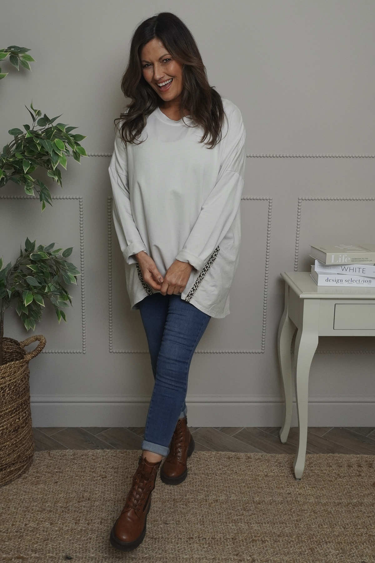 Edwina Cotton Top Stone