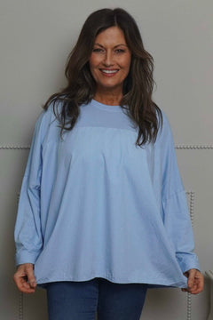 Dianne Cotton Top Light Blue