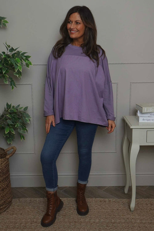 Dianne Cotton Top Purple - Image 1