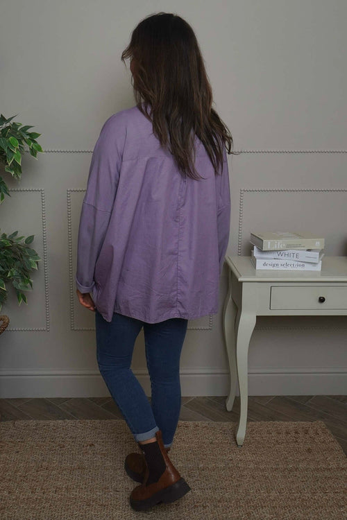 Dianne Cotton Top Purple - Image 4