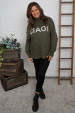 Ciao Knitted Jumper Khaki Khaki - Ciao Knitted Jumper Khaki
