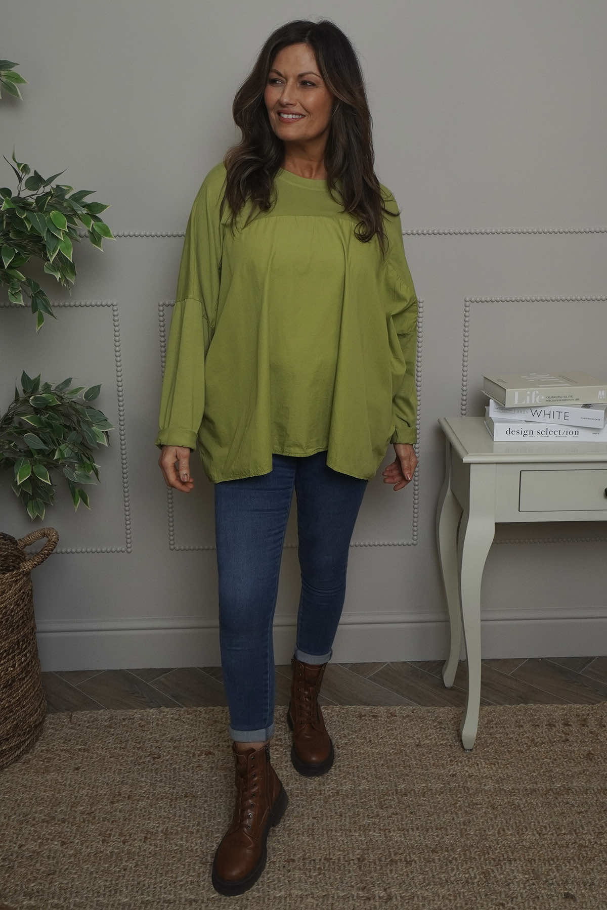 Dianne Cotton Top Green