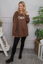 C'est La Vie Sweatshirt Cocoa Cocoa - C'est La Vie Sweatshirt Cocoa