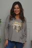 Cherie Heart Cotton Top Mocha
