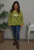 Cherie Heart Cotton Top Green