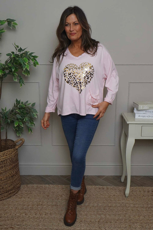 Cherie Heart Cotton Top Pink - Image 2