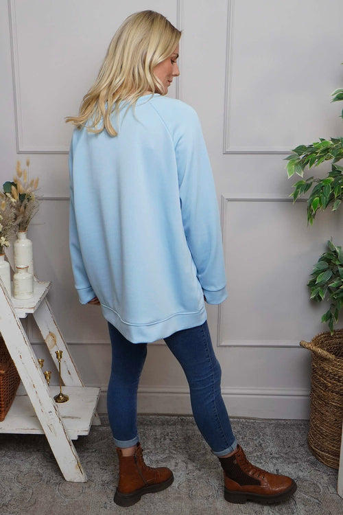 C'est La Vie Sweatshirt Light Blue - Image 4