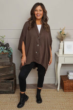 Carleen Batwing Cotton Jacket Cocoa Cocoa - Carleen Batwing Cotton Jacket Cocoa