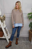 Gail Layer Detail Top Mocha