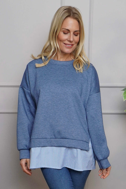 Gail Layer Detail Top Blue - Image 1