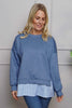 Gail Layer Detail Top Blue