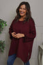 Lynne Zip Dipped Hem Top Wine