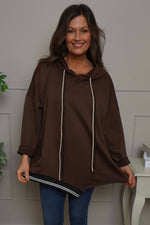 Anya Asymmetric Hooded Top Cocoa Cocoa - Anya Asymmetric Hooded Top Cocoa